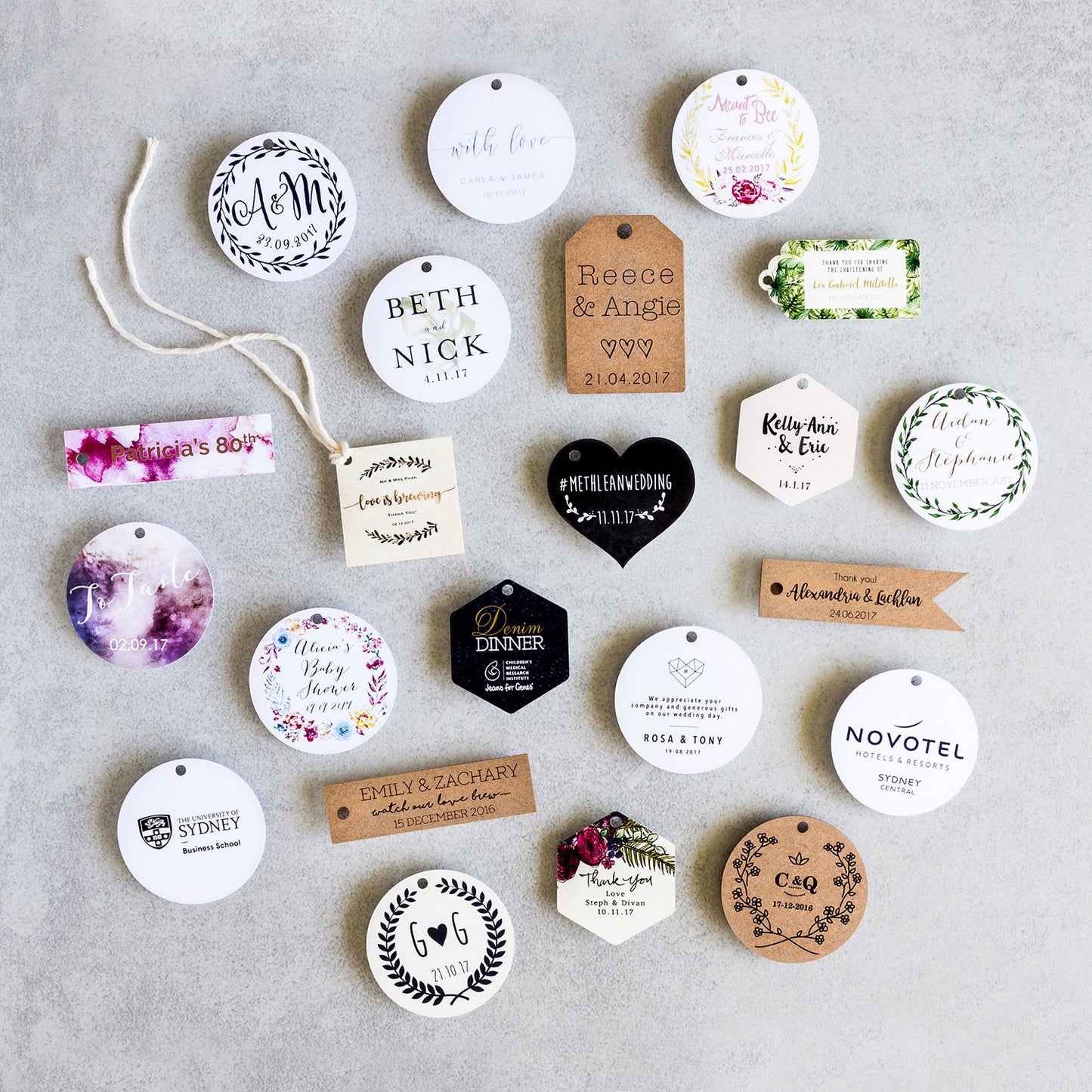 custom swing tag, hang tag, gift tag